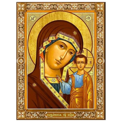 Казанская икона Божией Матери на дереве