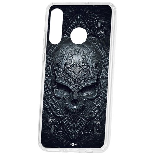 фото Чехол на huawei p30 lite kruche print череп техно