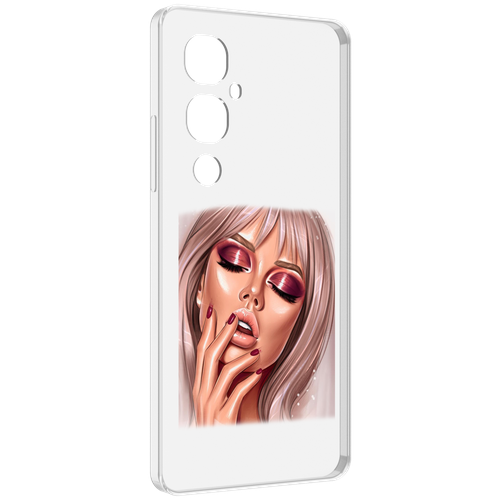 Чехол MyPads красивый-портрет-девушки женский для Tecno Pova 4 Pro задняя-панель-накладка-бампер