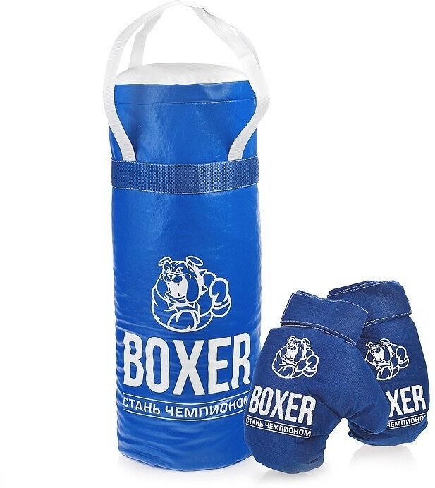 Боксерский набор ПК Лидер №3А 50 см, груша-экокожа, перчатки-текстиль (98818)