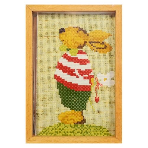 фото Набор для вышивания в рамке 205-ef мальчик зайчик белоснежка