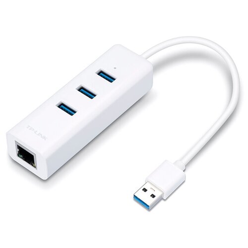 USB концентратор/ USB 3.0 to Gigabit Ethernet Network Adapter with 3-Port USB 3.0 Hub, 1 USB 3.0 connector, 1 Gigabit Ethernet port, 3 USB 3.0 ports,