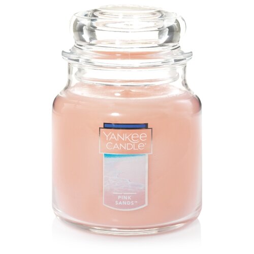 фото Yankee candle / свеча средняя в стеклянной банке розовые пески pink sands 411 гр / 65-90 часов
