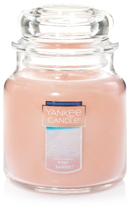 Yankee Candle / Свеча средняя в стеклянной банке Розовые пески Pink Sands 411 гр / 65-90 часов