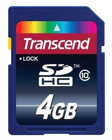 Карта памяти SDHC Transcend 4Gb 300S 20MB/s TS4GSDC300S, 1шт.