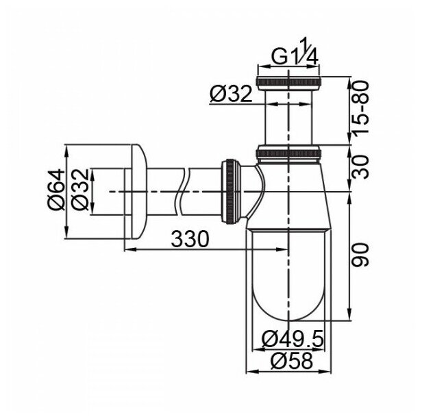 Сифон для раковины Veragio Sbortis VR.SBR-8111.BR - фотография № 2