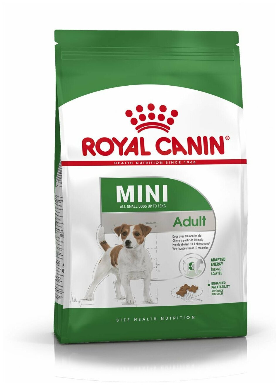 Корм сухой ROYAL CANIN MINI ADULT корм для собак мелких пород с 10 месяцев до 8 лет 800 г х 5 шт