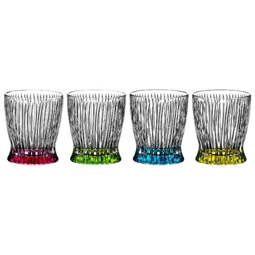 фото Riedel набор бокалов tumbler collection fire & ice 5515/44s1 4 шт. 295 мл прозрачный/желтый/красный/зеленый/голубой