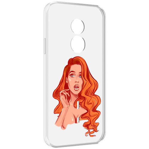 Чехол MyPads рыжая-девушка-модельной-внешности женский для Doogee S51 задняя-панель-накладка-бампер