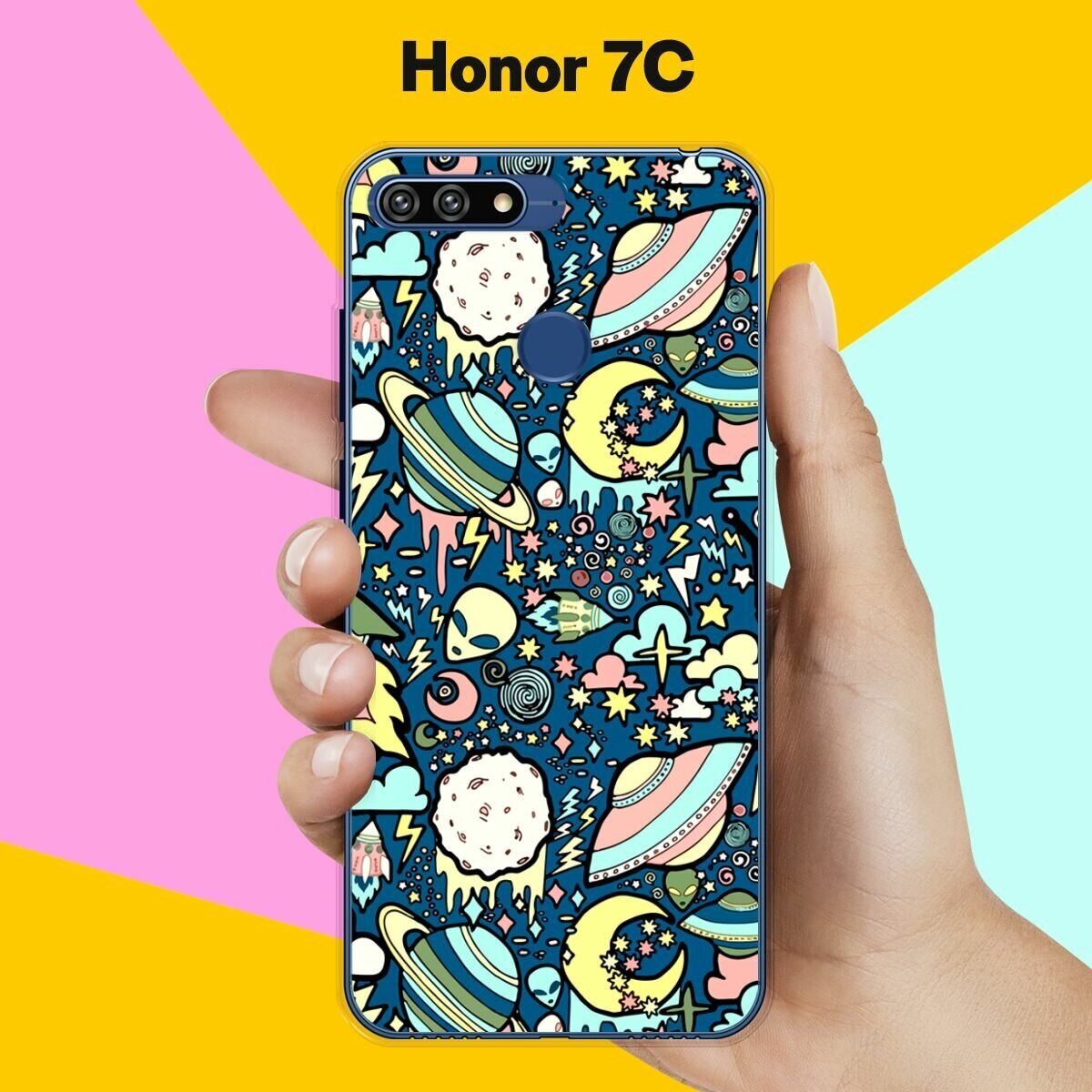 Силиконовый чехол на Honor 7C Астронавт 20 / для Хонор 7Ц