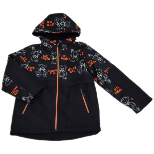 фото Куртка демисезон мальчик черная с мишками (116) бутик для малышей "мой ангелок"