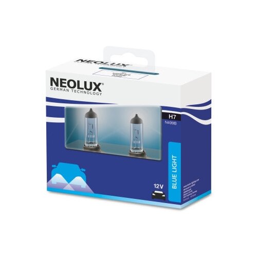фото Лампа автомобильная галогенная neolux blue light nl-499b2 h7 55w 2 шт.
