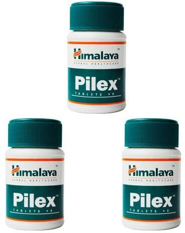 Таблетки Пайлекс Хималая Хербалс (Pilex Himalaya Herbals ) для здоровья прямой кишки и укрепления сосудов, 3х60 таб.