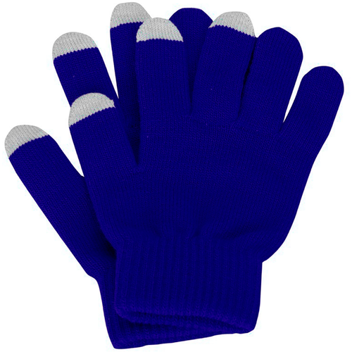 Сенсорные перчатки синие для экрана телефона