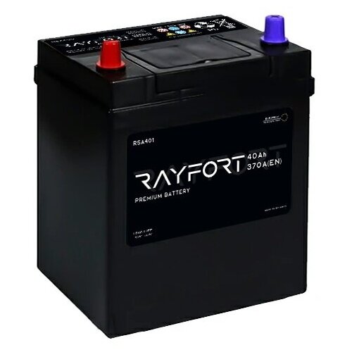 Аккумулятор (АКБ) RAYFORT RSA401 44B19R 40Ah ПП 370A Asia для легкового автомобиля (авто) 187/127/225 6ст-40 40 Ач (Райфорт)
