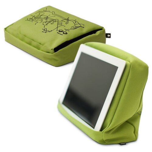 фото Подушка- подставка bosign с карманом для планшета hitech 2 зеленая- черная
