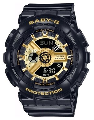 Наручные часы CASIO Baby-G BA-110X-1A, черный, золотой