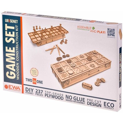 Сборная модель Eco Wood Art Gameset Ур и Сенет настольная игра впервые на арене