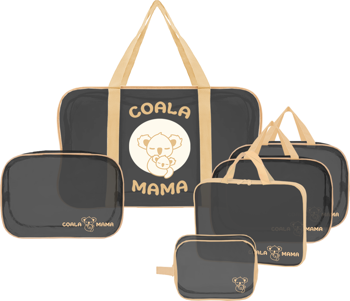 Coala Mama Набор сумок 5+1 в роддом Coala Mama Black Edition Gold
