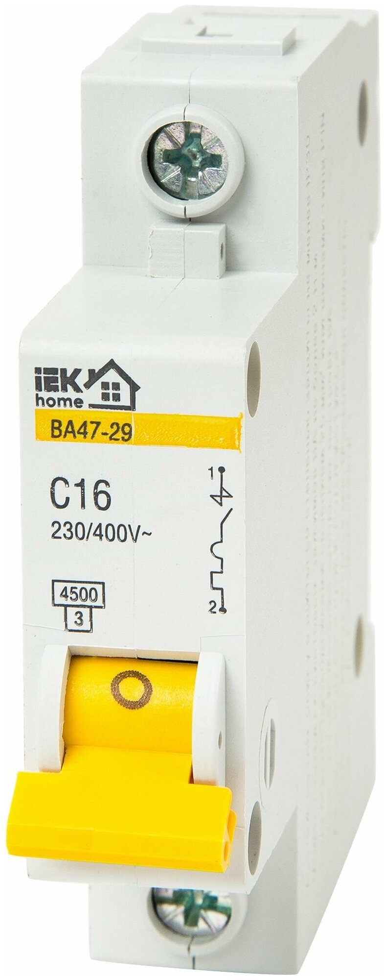 Автоматический выключатель Home ВА47-29 1P C16 А 4.5 кА
