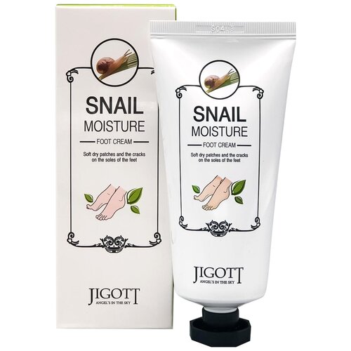 JIGOTT Крем для ног муцин улитки SNAIL MOISTURE FOOT CREAM, 100 мл