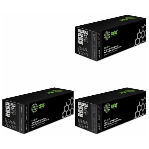 Cactus Картриджи комплектом совместимые Кактус Cactus CS-C737 3 Pack 292051-3PK Cartridge 737 черный 7.2K