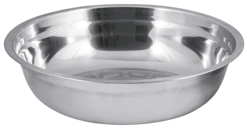 Миска Bowl-27, объем 2,8 л, с расширенными краями, из нержавеющей стали, зеркальная полировка, диаметр 27 см