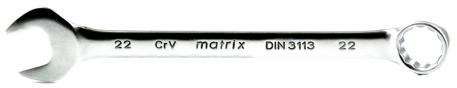 Ключ комбинированный MATRIX 15118 матовый хром 22 мм