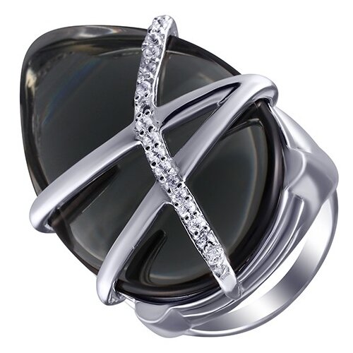 фото Jv серебряное кольцо с кубическим цирконием, ювелирным стеклом b3127-ko-us-wg, размер 18.5
