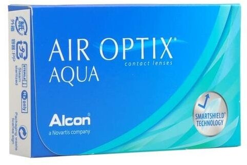 Air Optix Aqua 3 линзы В упаковке 3 штуки Оптическая сила -7.25 Радиус кривизны 8.6