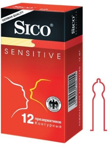 Презервативы Sico Sensitive контурные 12 шт