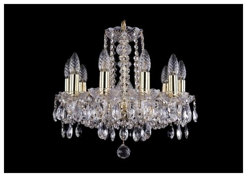 Люстра Bohemia Ivele Crystal 1402 1402/10/141/G, E14, 400 Вт, кол-во ламп: 10 шт., цвет: золотой