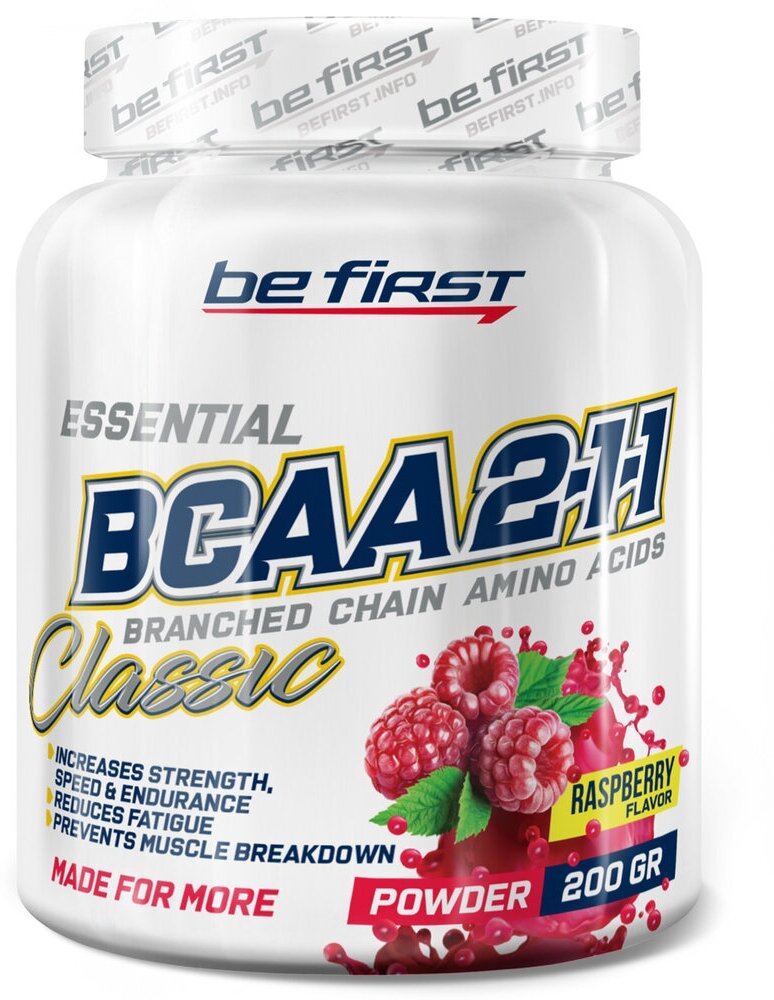 Be First BCAA 2:1:1 Classic Powder Малина 200 г