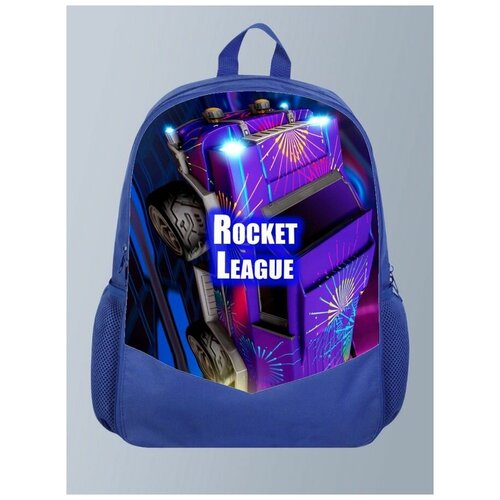 фото Голубой рюкзак с принтом игры рокет лига rocket league - 89 brutbag