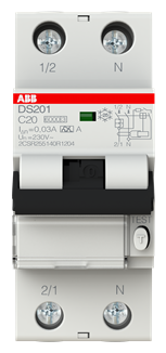 Дифференциальный автомат ABB DS201 2П 30 мА C