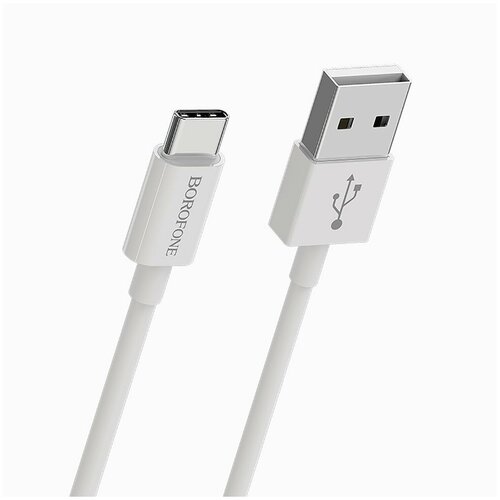 Кабель USB, Type-C, Borofone BX22 Bloom, белый кабель usb type c borofone bx22 bloom 1 0м цвет белый