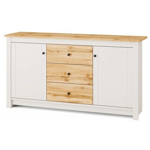 Комод MOLDON, Дуб натюрель / Белый