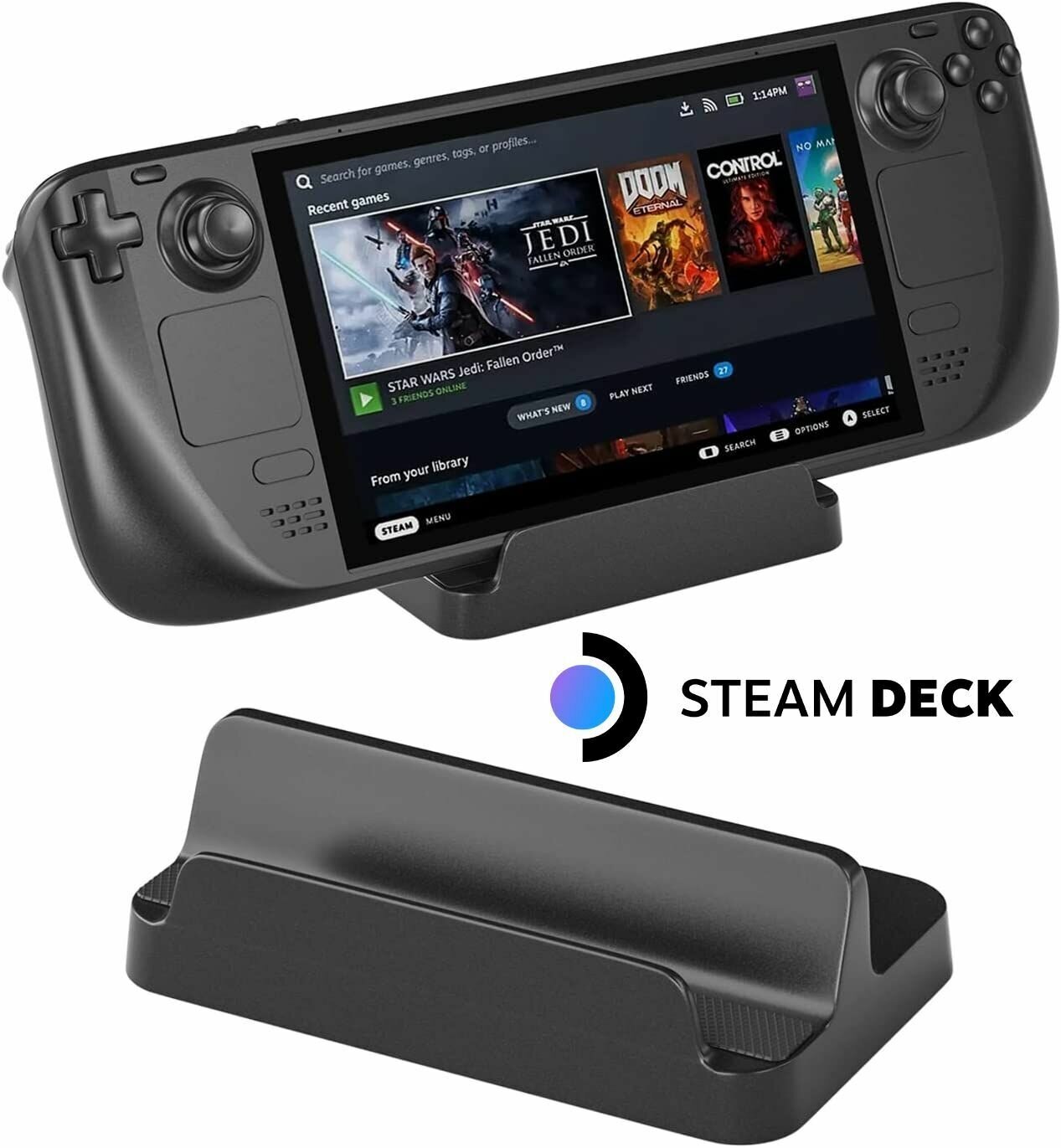 Подставка держатель для Steam Deck Nintendo Switch черная