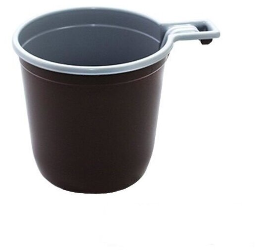 Чашка для кофе одноразовая 200мл бело-коричневая 50шт/уп - фотография № 3