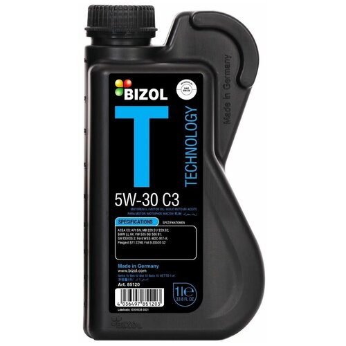 Моторное масло синтетическое BIZOL TECHNOLOGY 5W-30 C3 85120