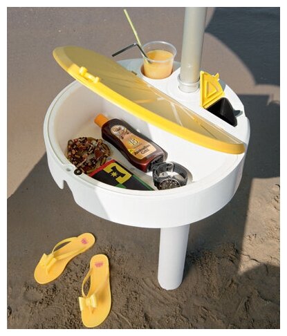 Столик для зонтов от солнца Magnani Multipurpose Small Table, Ø 40 см, белый - фотография № 2