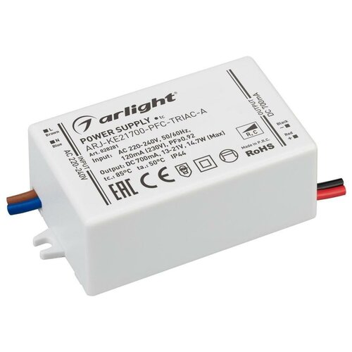 Arlight Драйвер Arlight ARJ-KE30300-PFC-Triac-A 13-21V 15W IP44 0,7A 028281