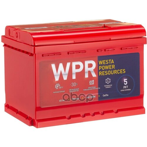 Аккумулятор Wpr Premium 60 А/Ч Прямая 242X175x175 En640 А WPR battery арт. 560 109 310