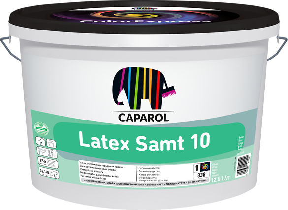 Caparol Latex Samt 10 краска латексная с 1 классом влажного стирания (Белый, матовый,12,5 л)