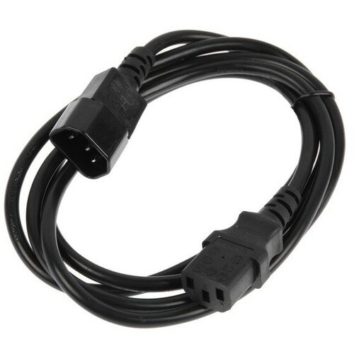 кабель кабель питания сист блок монитор gembird 3 0м vde 0 75мм черный с зазем пакет pc 189 vde 3m Кабель питания Cablexpert PC-189-VDE, C13-C14, 10 А, 1.8 м, с заземлением, черный