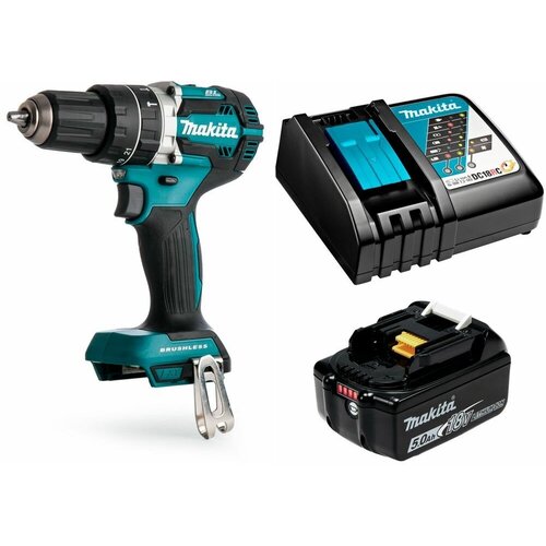 Ударная дрель-шуруповерт аккумуляторная 54Нм 18В LXT Li-Ion 1x5Ач Makita DHP484RT 2935000₽
