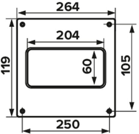 Фланец ERA 620НПП 60 мм 204 мм