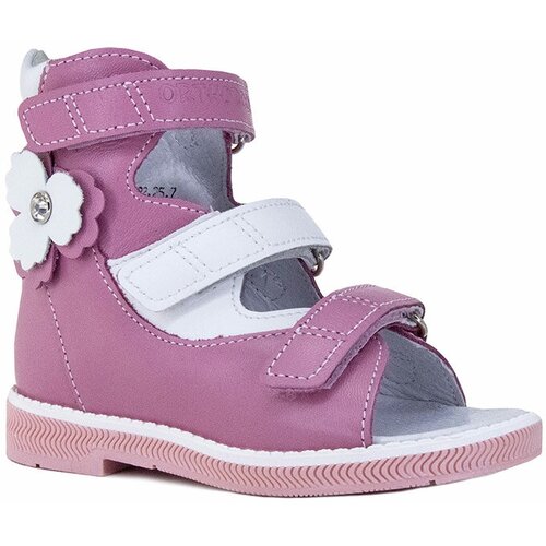 фото Сандалии orthoboom, натуральная кожа, размер 24, розовый