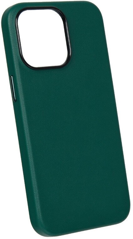 Чехол с MagSafe для iPhone 15 Pro Max Кожаный (Leather Co)-Зелёный