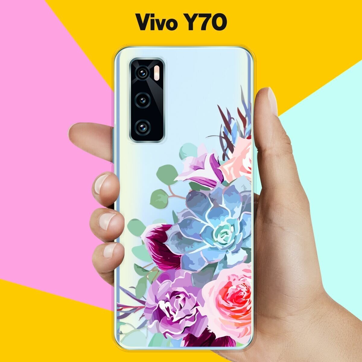 Силиконовый чехол на Vivo Y70 Цветы 10 / для Виво Ю70